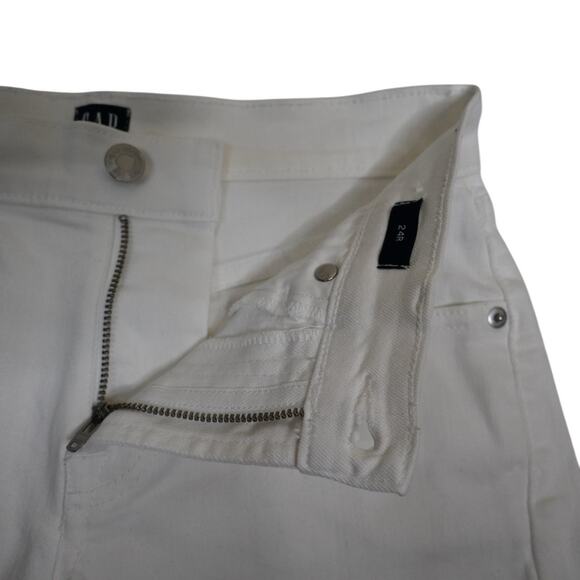 GAP Denim Women's 24R White 5" Denim Jean Shorts - Picture 7 of 11
